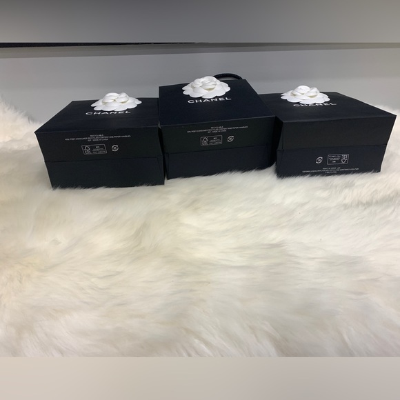 Set of 3 Chanel Shopping Bags Black authentic - Picture 5 of 5